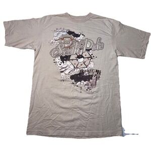 South Pole Signature Series Graphic T Shirt Mens Medium Beige Streetwear Dice